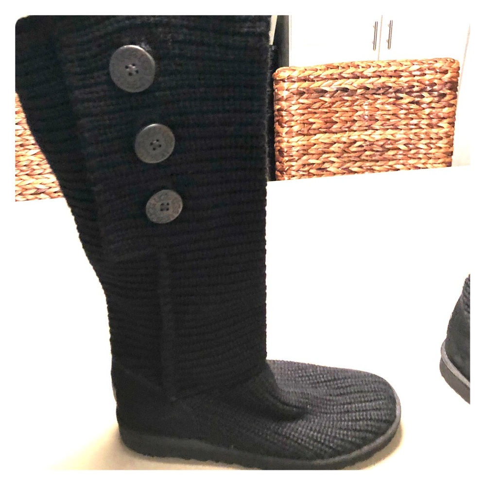 Ugg Cardy, 3 button sweater boots.